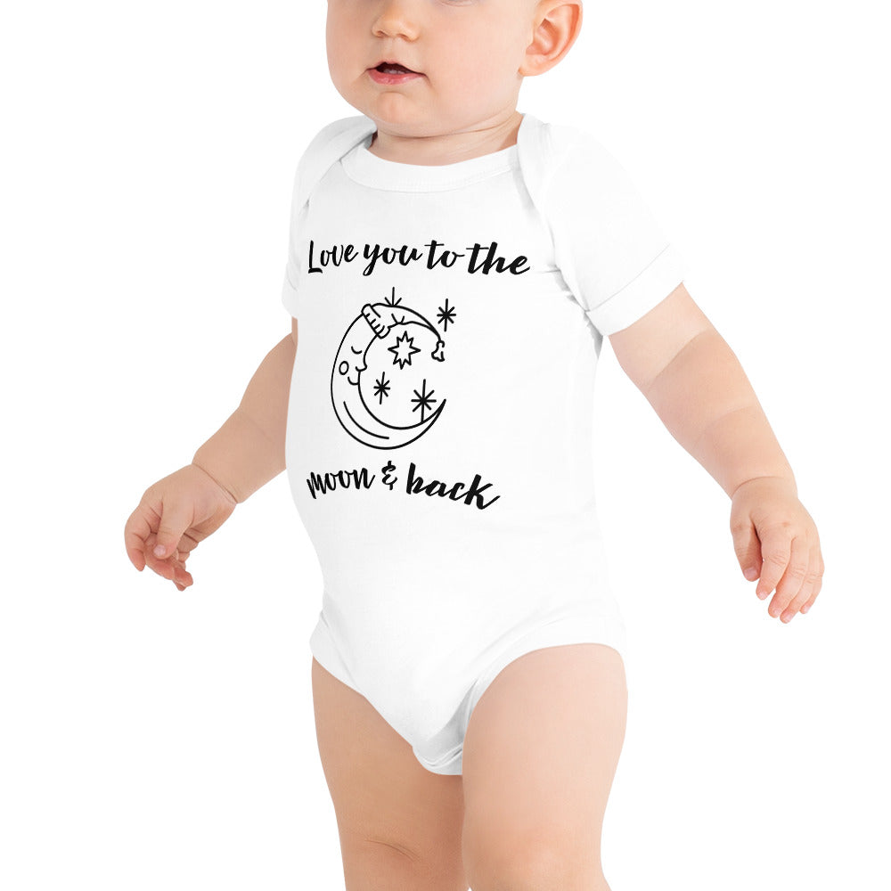 Baby short sleeve one piece Love You To The Moon & Back