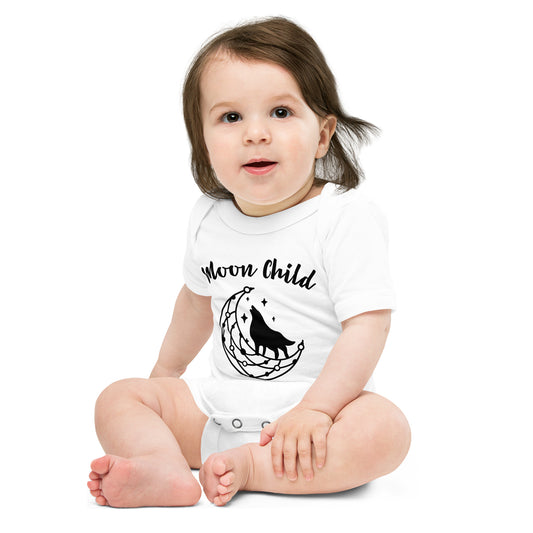 Baby short sleeve one piece Moon Child