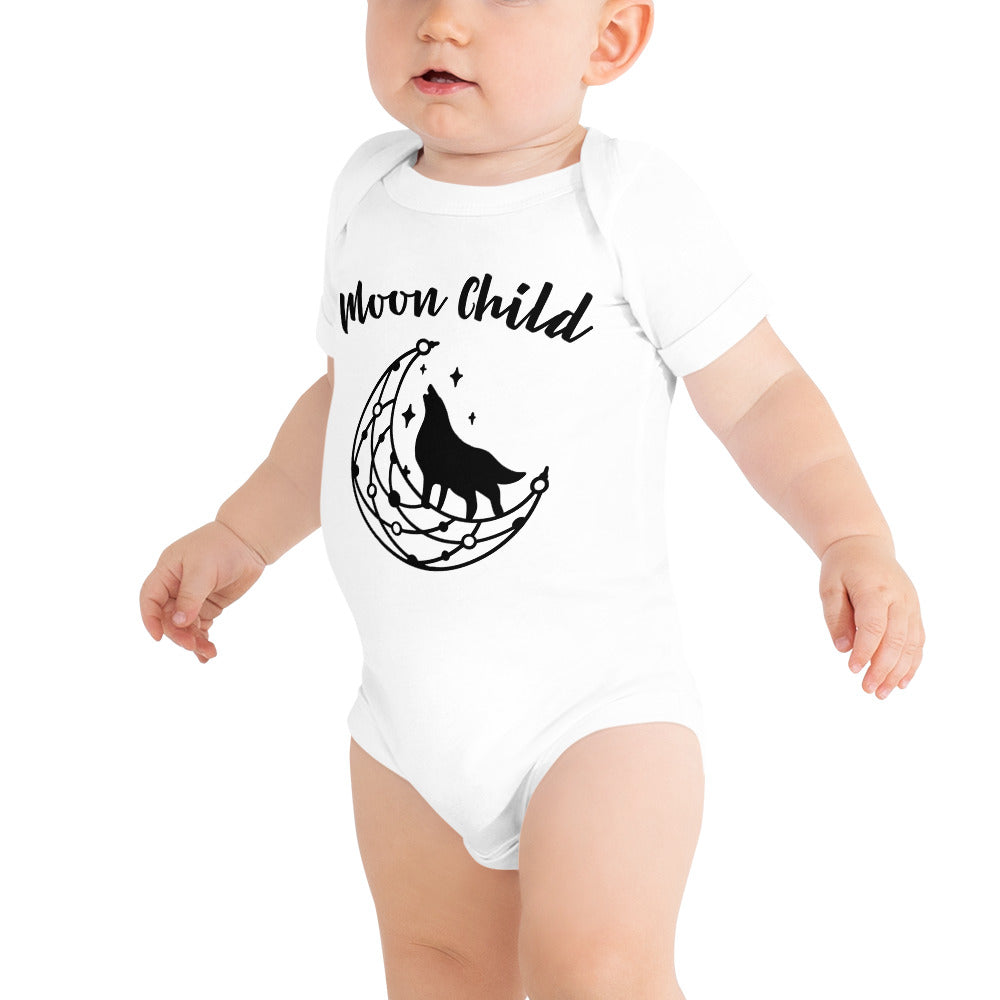 Baby short sleeve one piece Moon Child