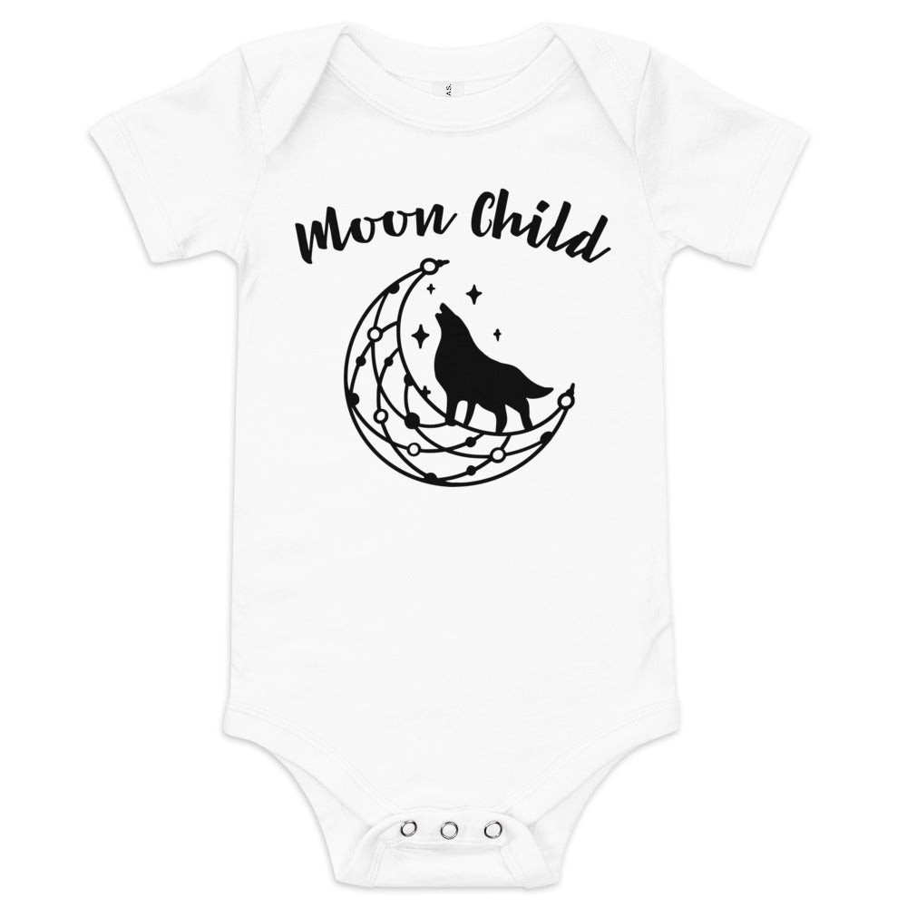 Baby short sleeve one piece Moon Child