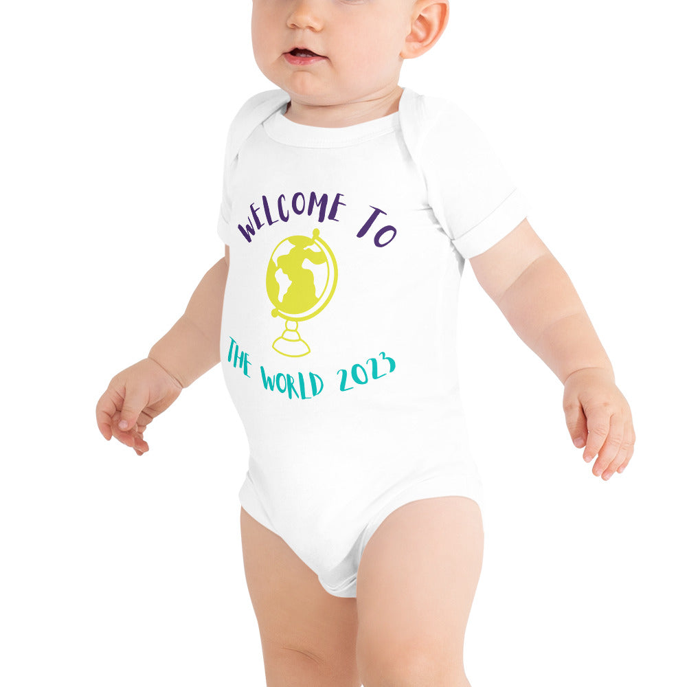 Baby short sleeve one piece Welcome To The World 2023