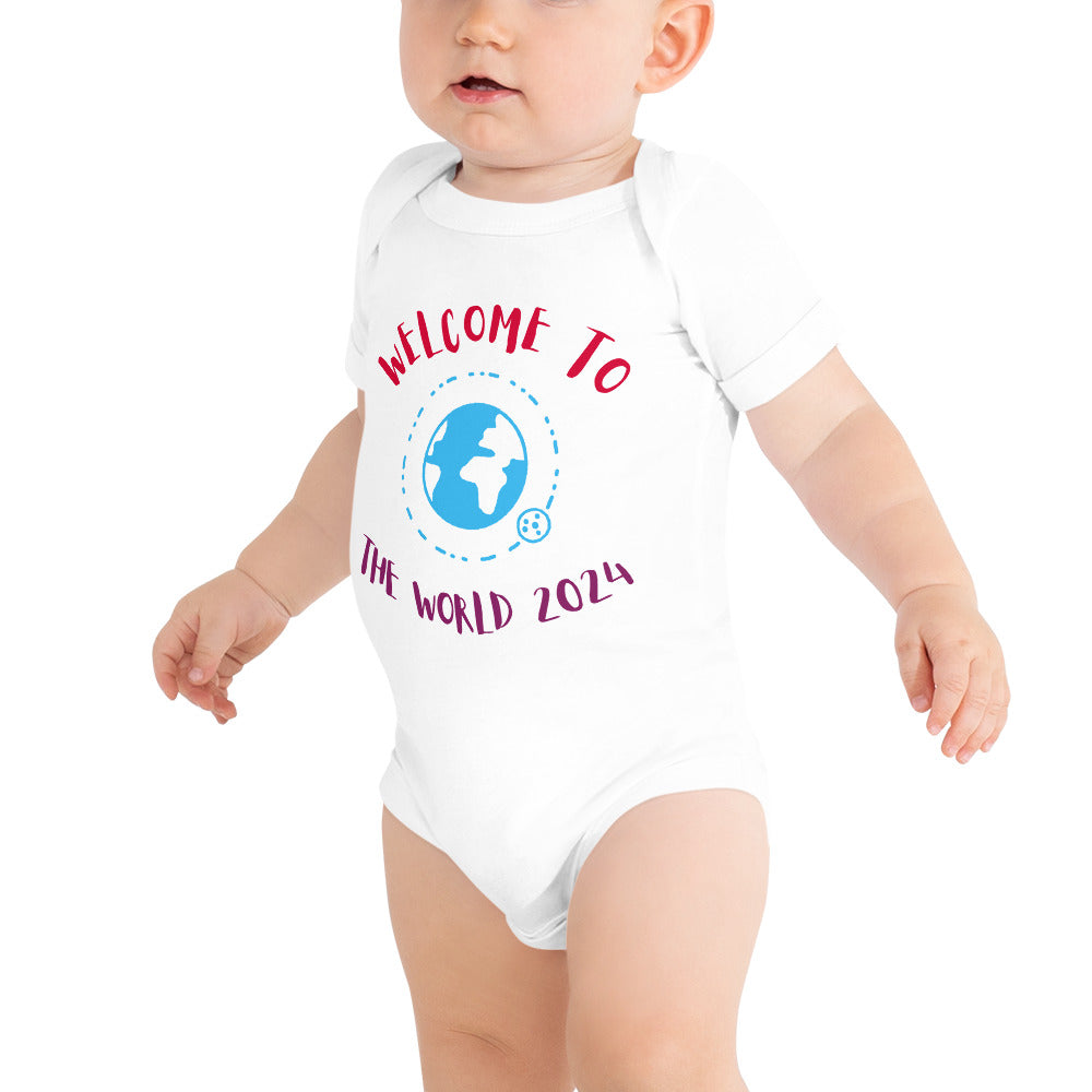 Baby short sleeve one piece Welcome To The World 2024
