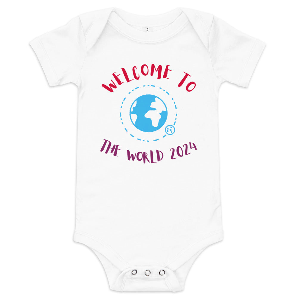 Baby short sleeve one piece Welcome To The World 2024