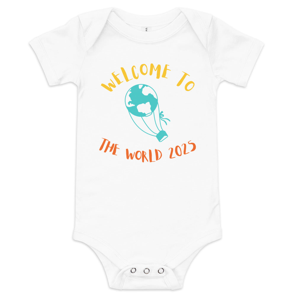 Baby short sleeve one piece Welcome To The World 2025