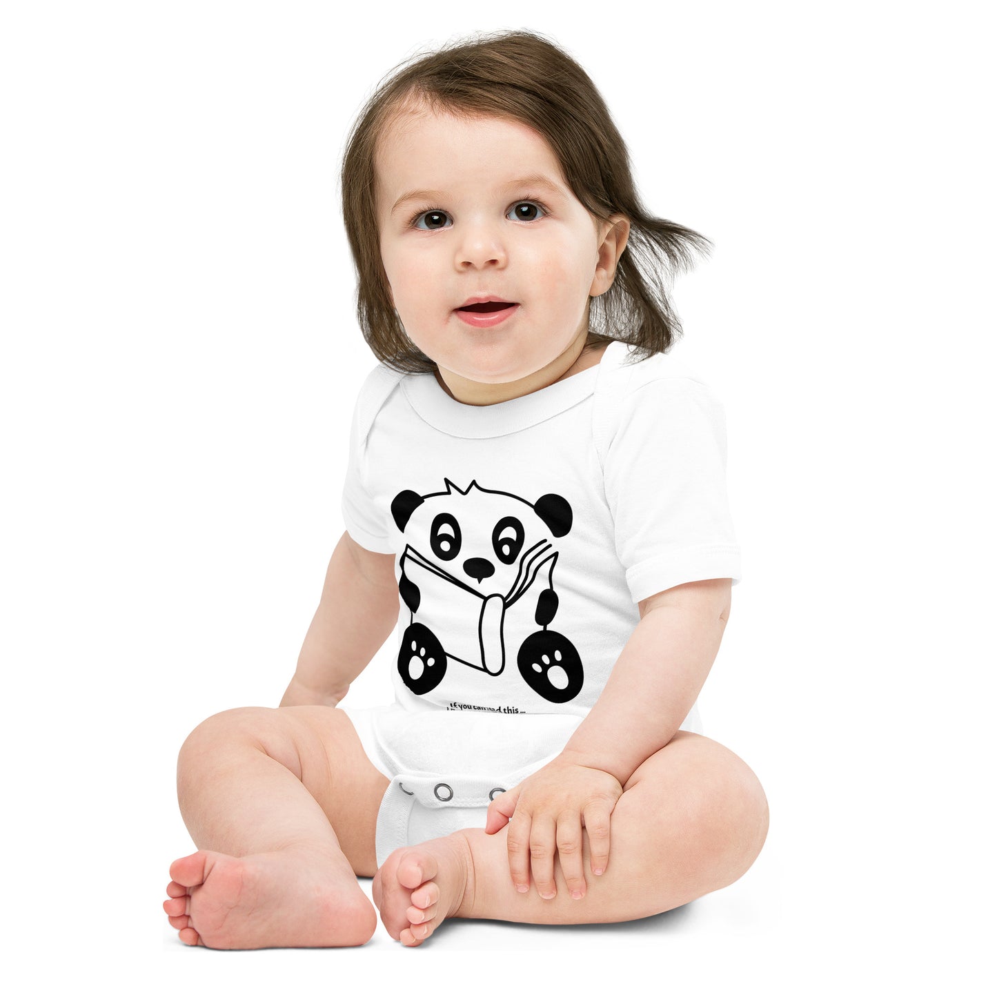 Baby short sleeve one piece If You Can Read This I Need My Nappy Checked!