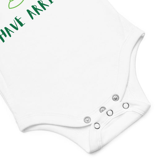 Baby short sleeve one piece Hello World I Have Arrived