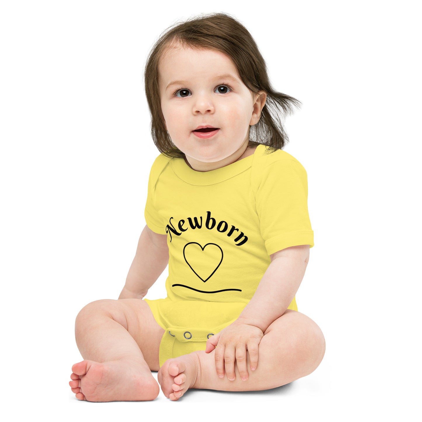 Baby short sleeve one piece Newborn (heart)