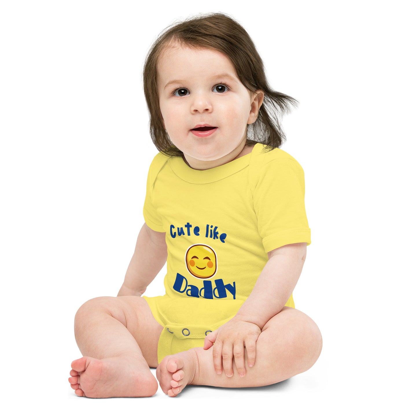 Baby short sleeve one piece Cute Like Daddy