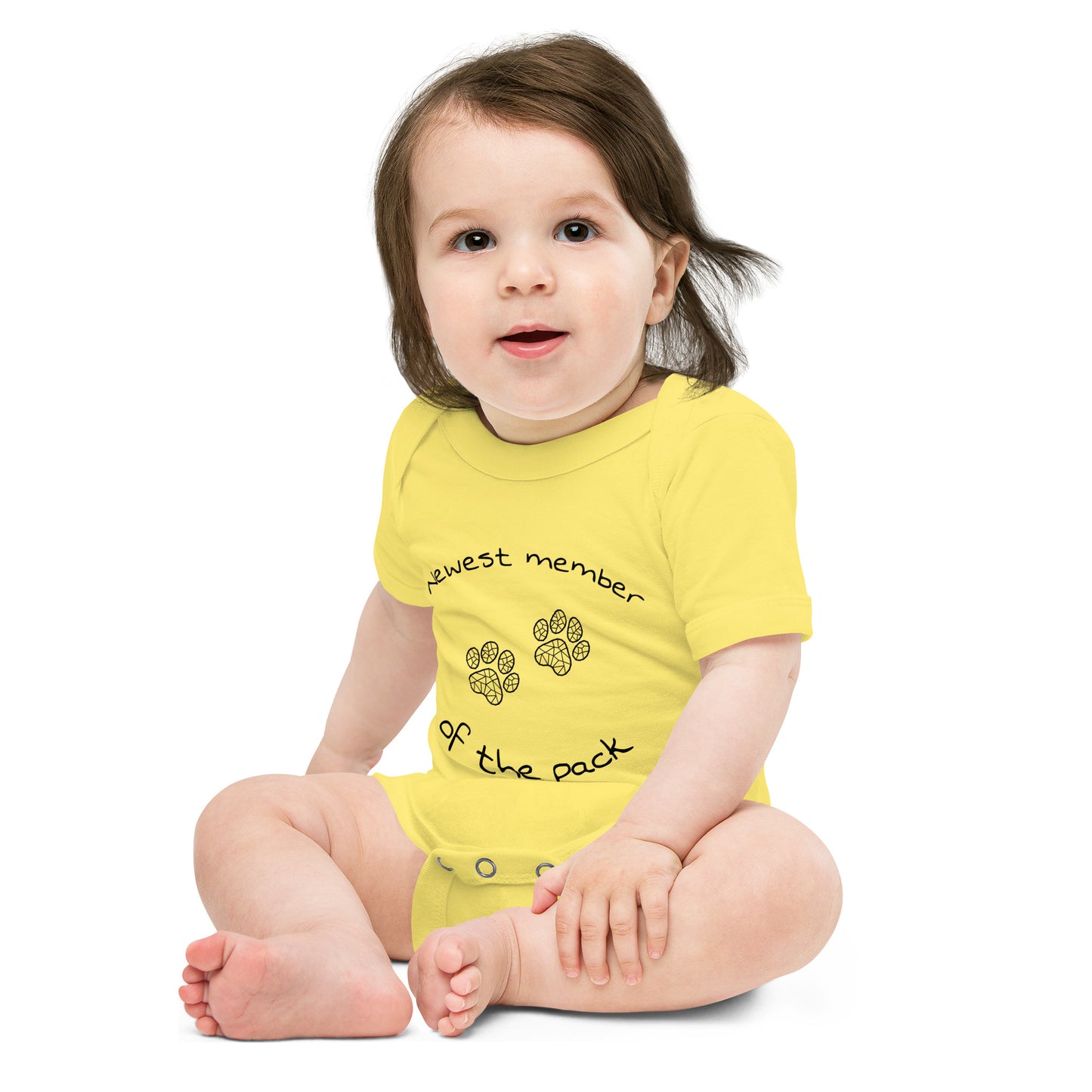 Baby short sleeve one piece Newest Member of the Pack