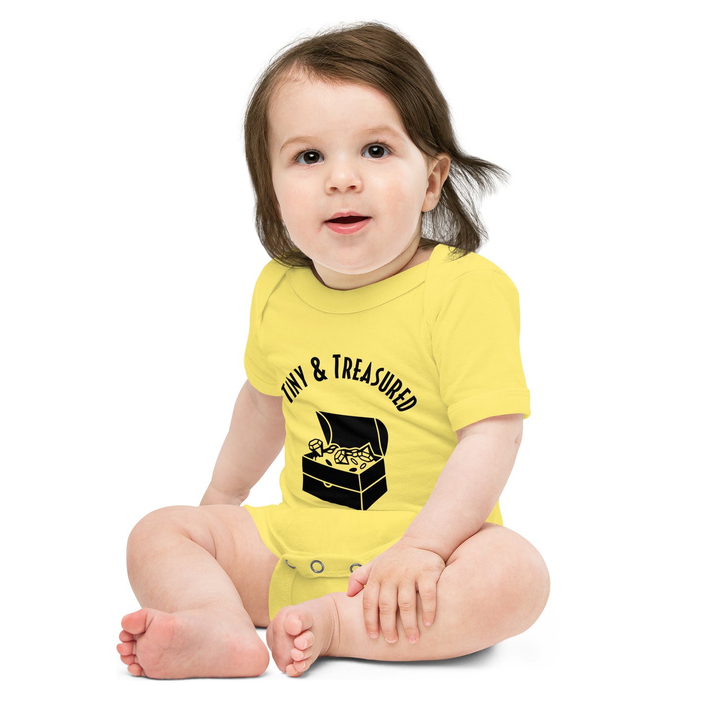 Baby short sleeve one piece Tiny & Treasured
