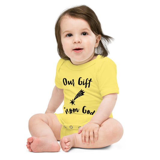 Baby short sleeve one piece Our Gift From God