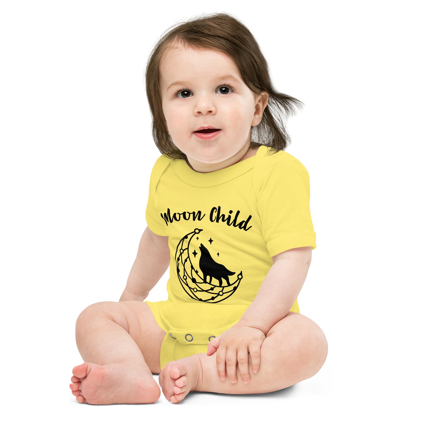 Baby short sleeve one piece Moon Child