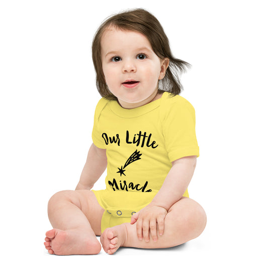 Baby short sleeve one piece Our Little Miracle