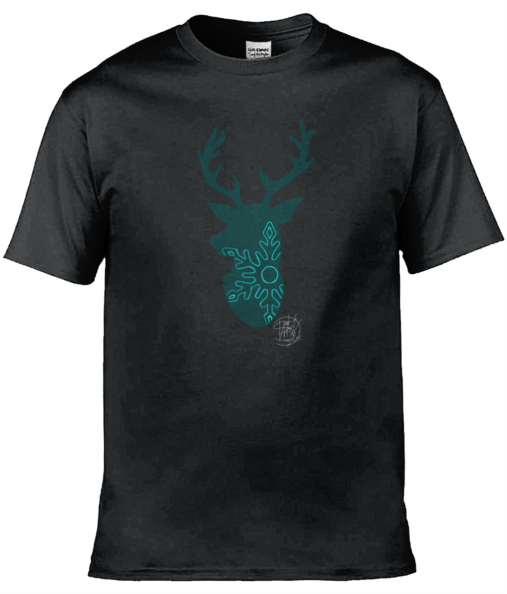 Gildan GD001 Softstyle Adult Ringspun T-Shirt Christmas Reindeer Snowflake