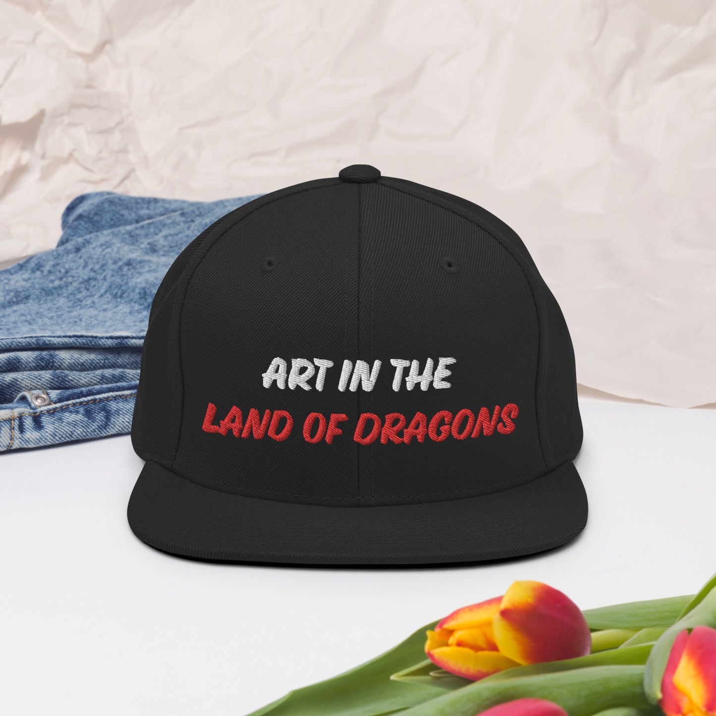 Snapback Hat ART IN THE LAND OF DRAGONS
