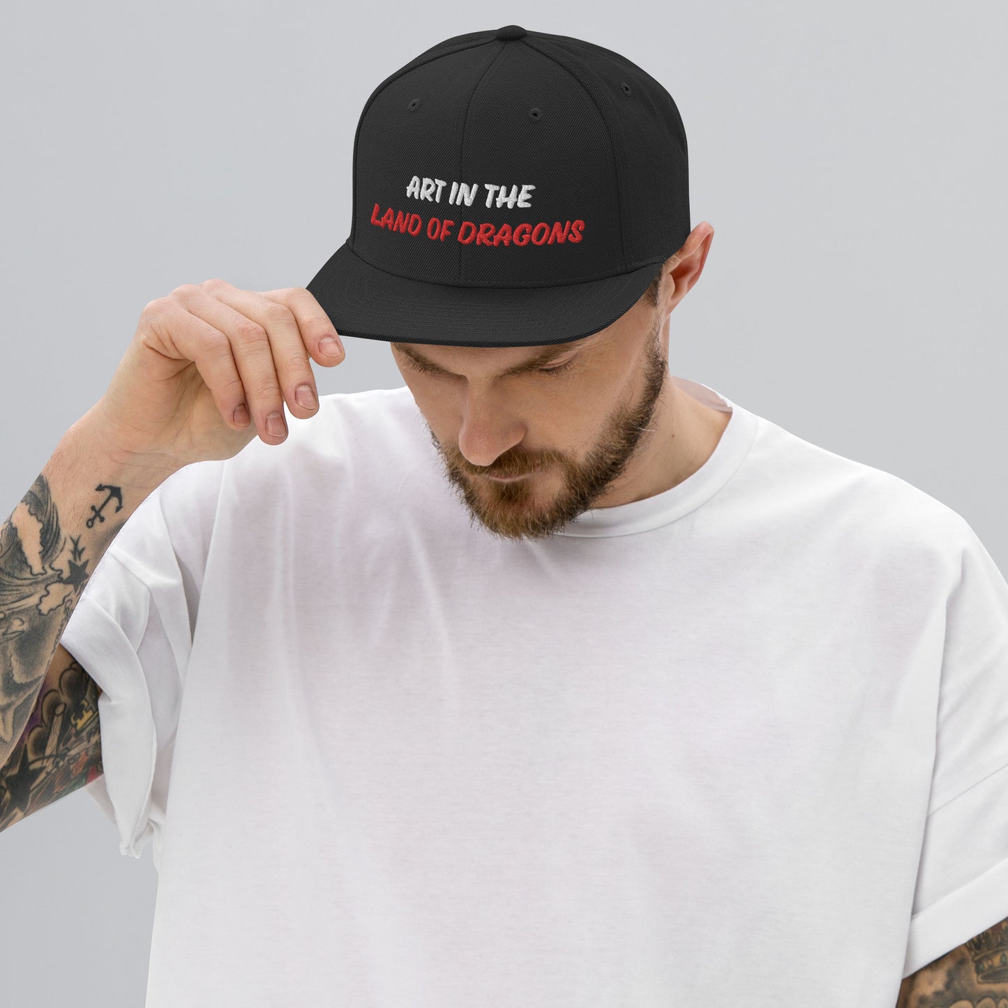 Snapback Hat ART IN THE LAND OF DRAGONS