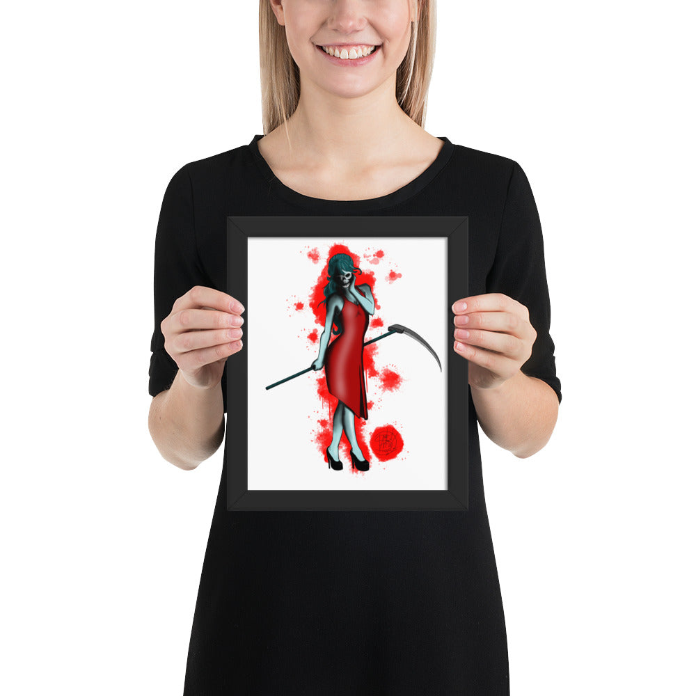 Framed poster Lady Death Red Blood Splat