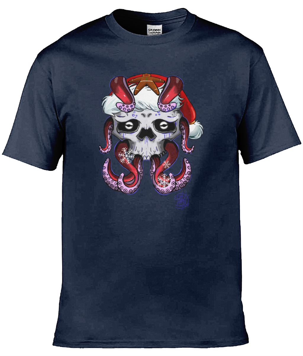 Gildan GD001 Softstyle Adult Ringspun T-Shirt Christmas Octo