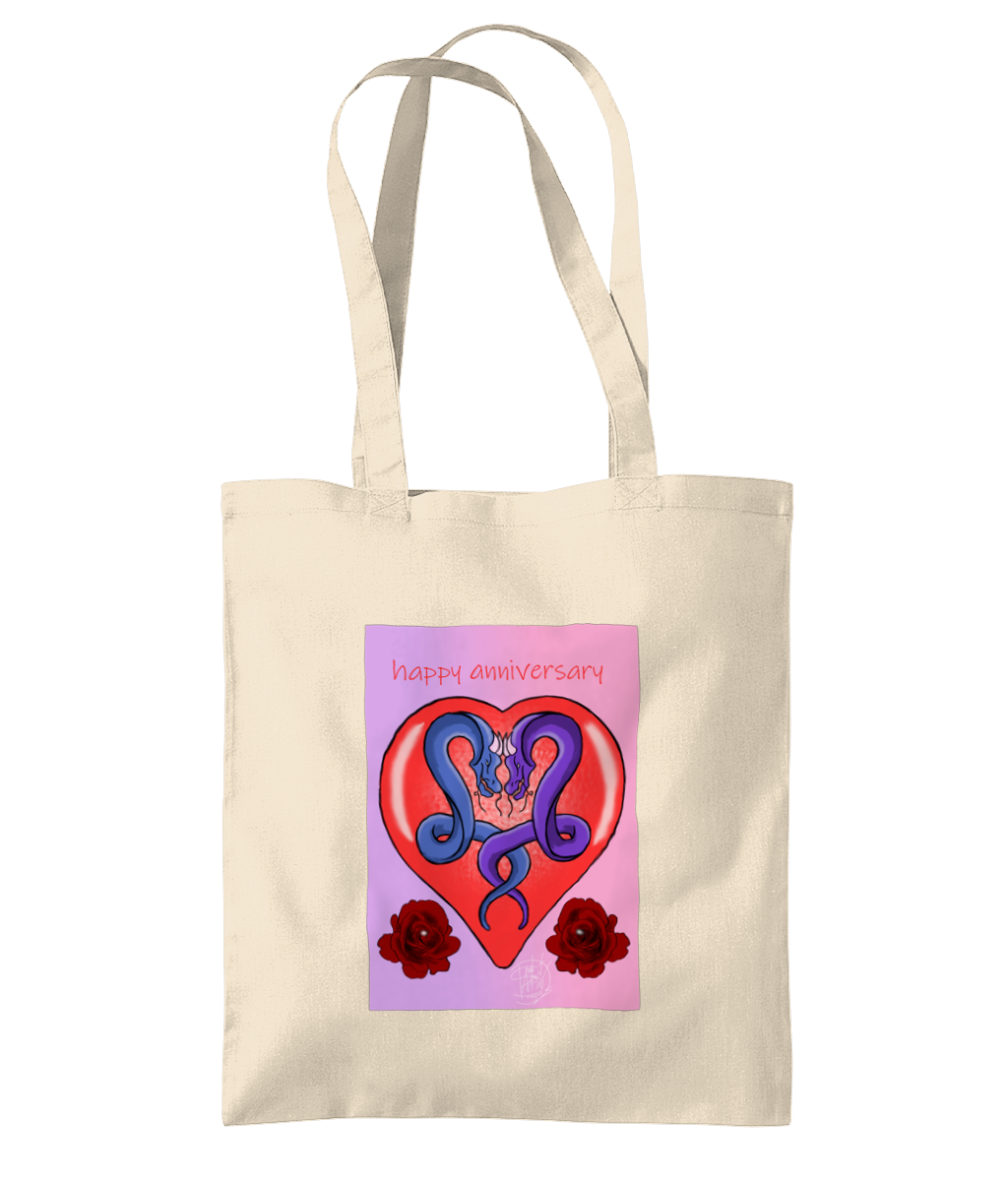 Westford Mill WM261 Organic Premium Cotton Tote Anniversary Dragon