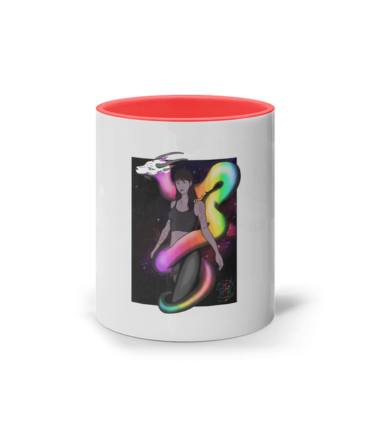 11oz Coloured Inner & Handle Mug rainbow dragon 23