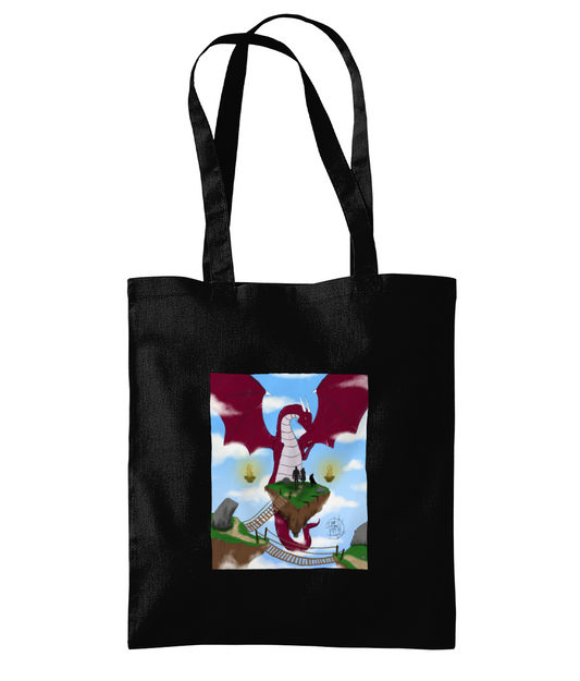 Westford Mill WM261 Organic Premium Cotton Tote Family Dragon 2