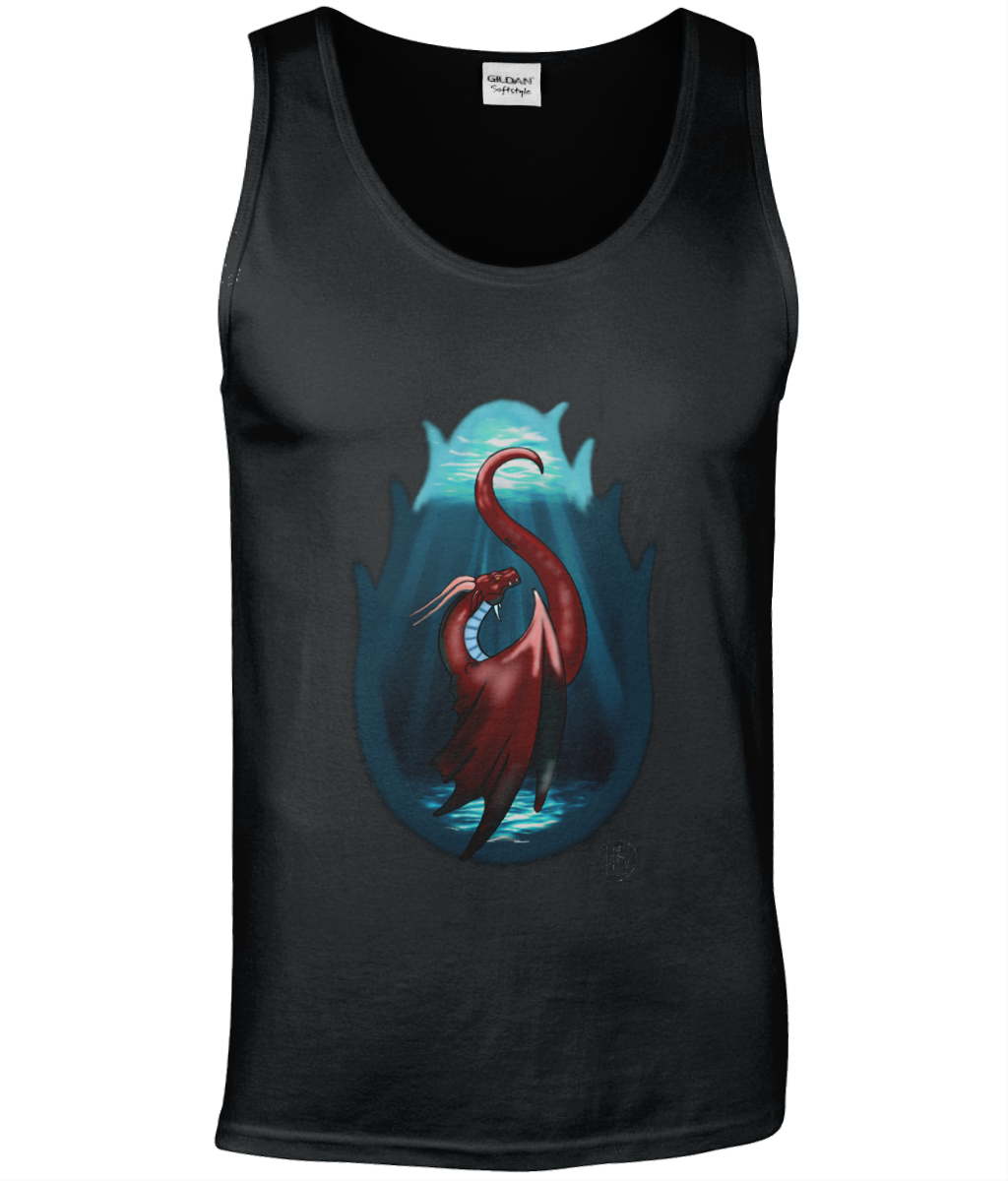 Gildan GD012 Softstyle Adult Tank Top Water Dragon