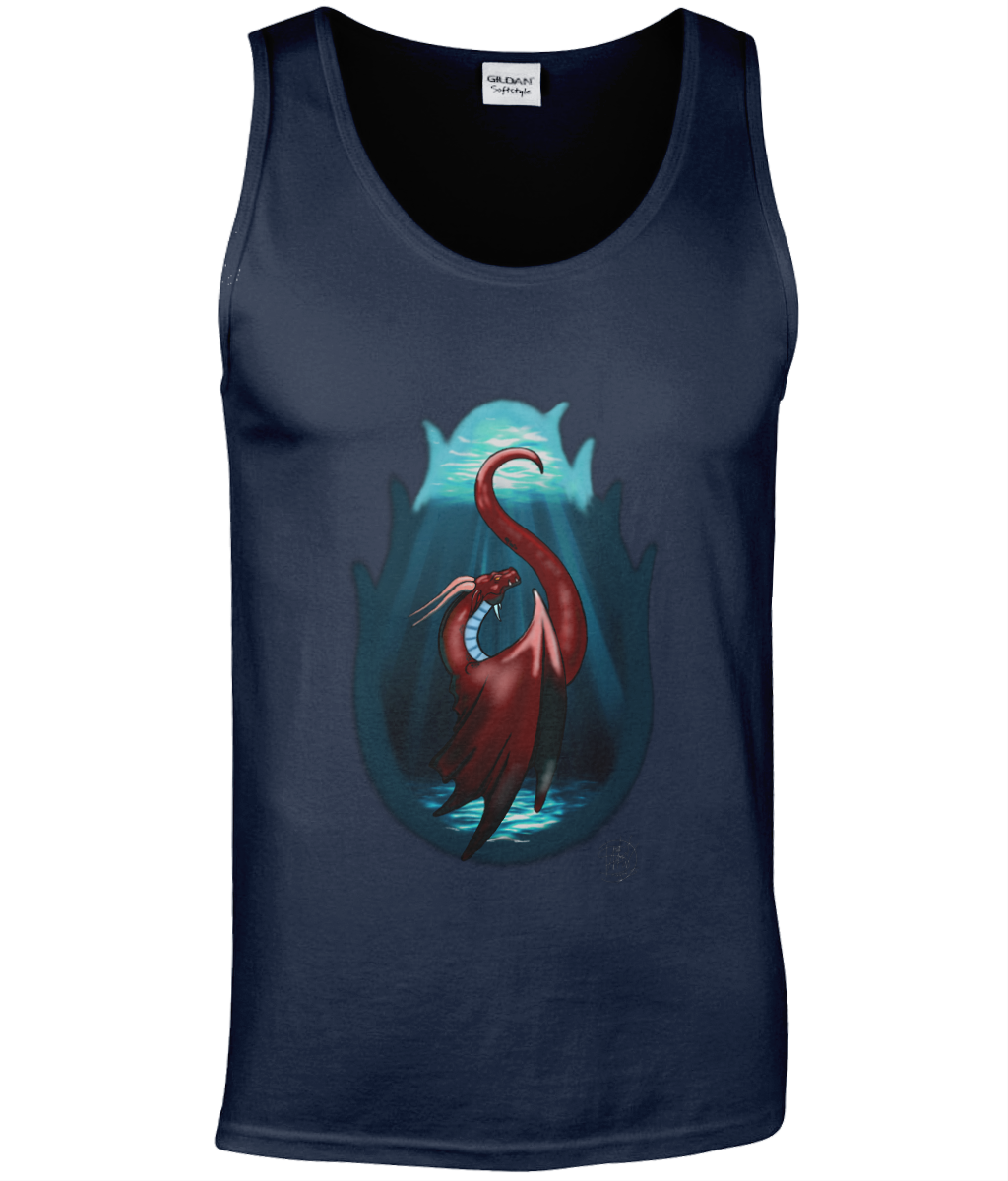 Gildan GD012 Softstyle Adult Tank Top Water Dragon