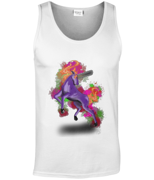 Gildan GD012 Softstyle Adult Tank Top Chainsaw Unicorn