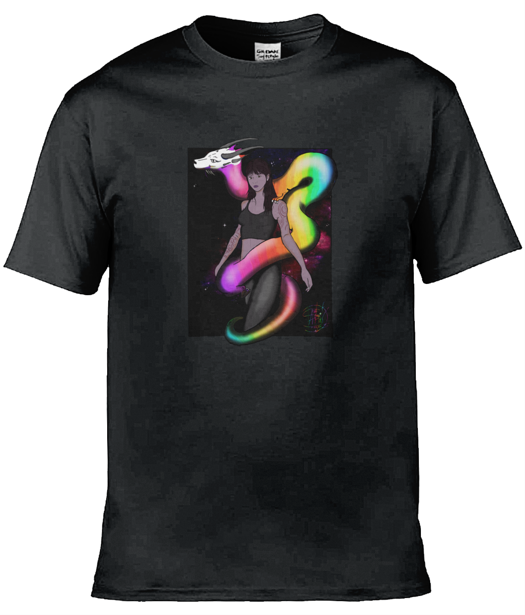 Gildan GD001 Softstyle Adult Ringspun T-Shirt rainbow dragon 23