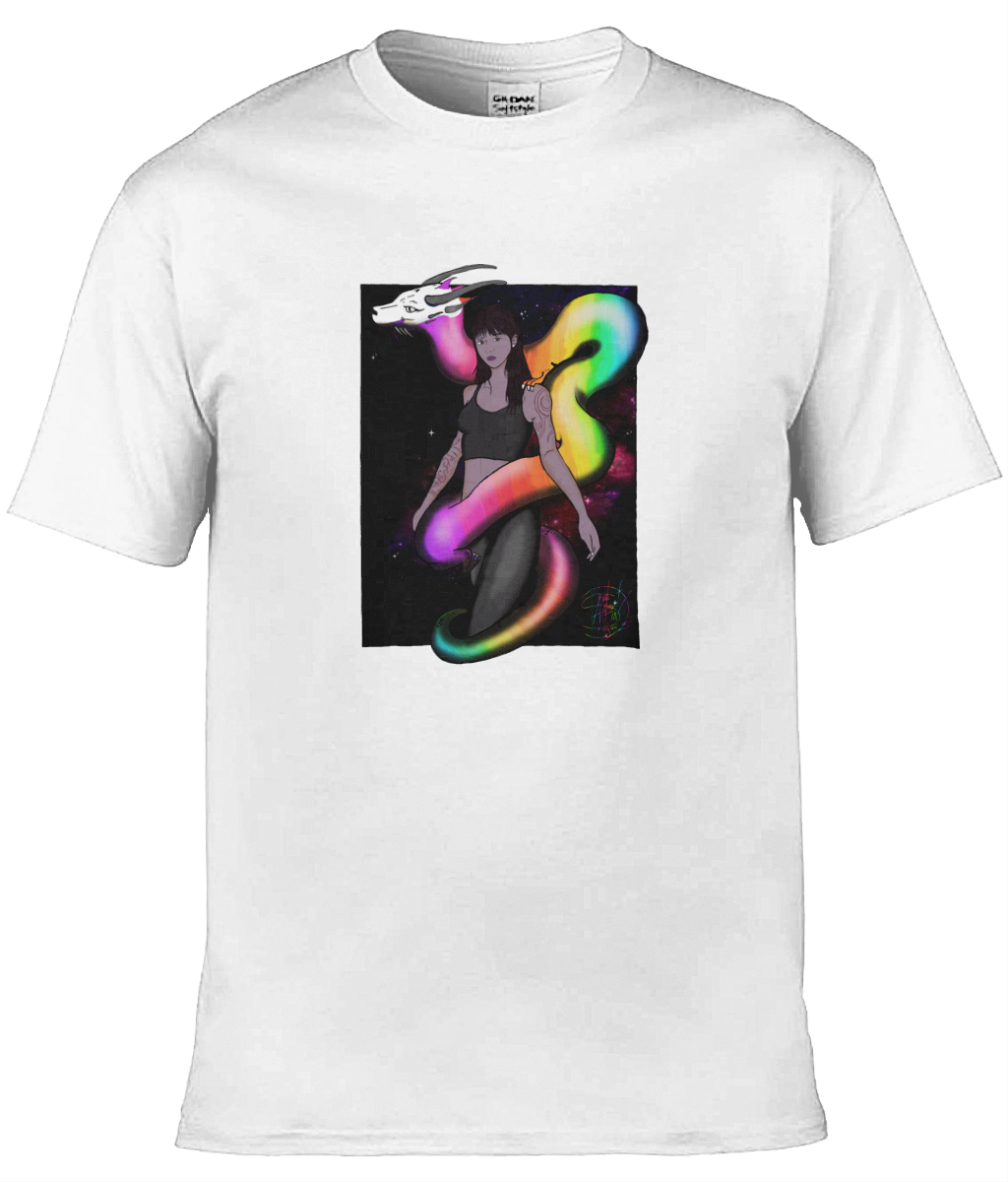 Gildan GD001 Softstyle Adult Ringspun T-Shirt rainbow dragon 23