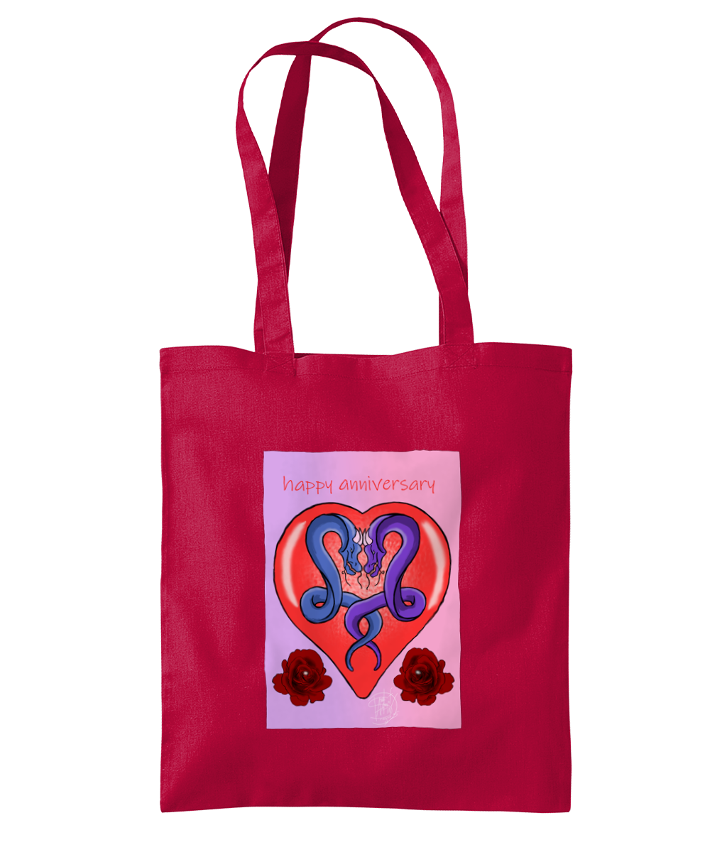 Westford Mill WM261 Organic Premium Cotton Tote Anniversary Dragon