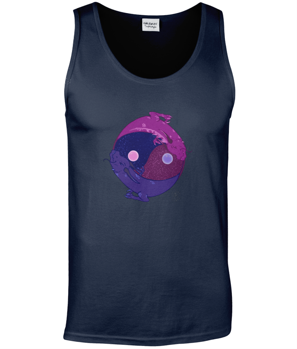 Gildan GD012 Softstyle Adult Tank Top Yin Yang Dragon