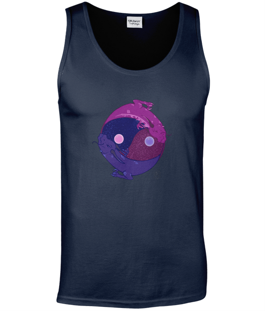 Gildan GD012 Softstyle Adult Tank Top Yin Yang Dragon