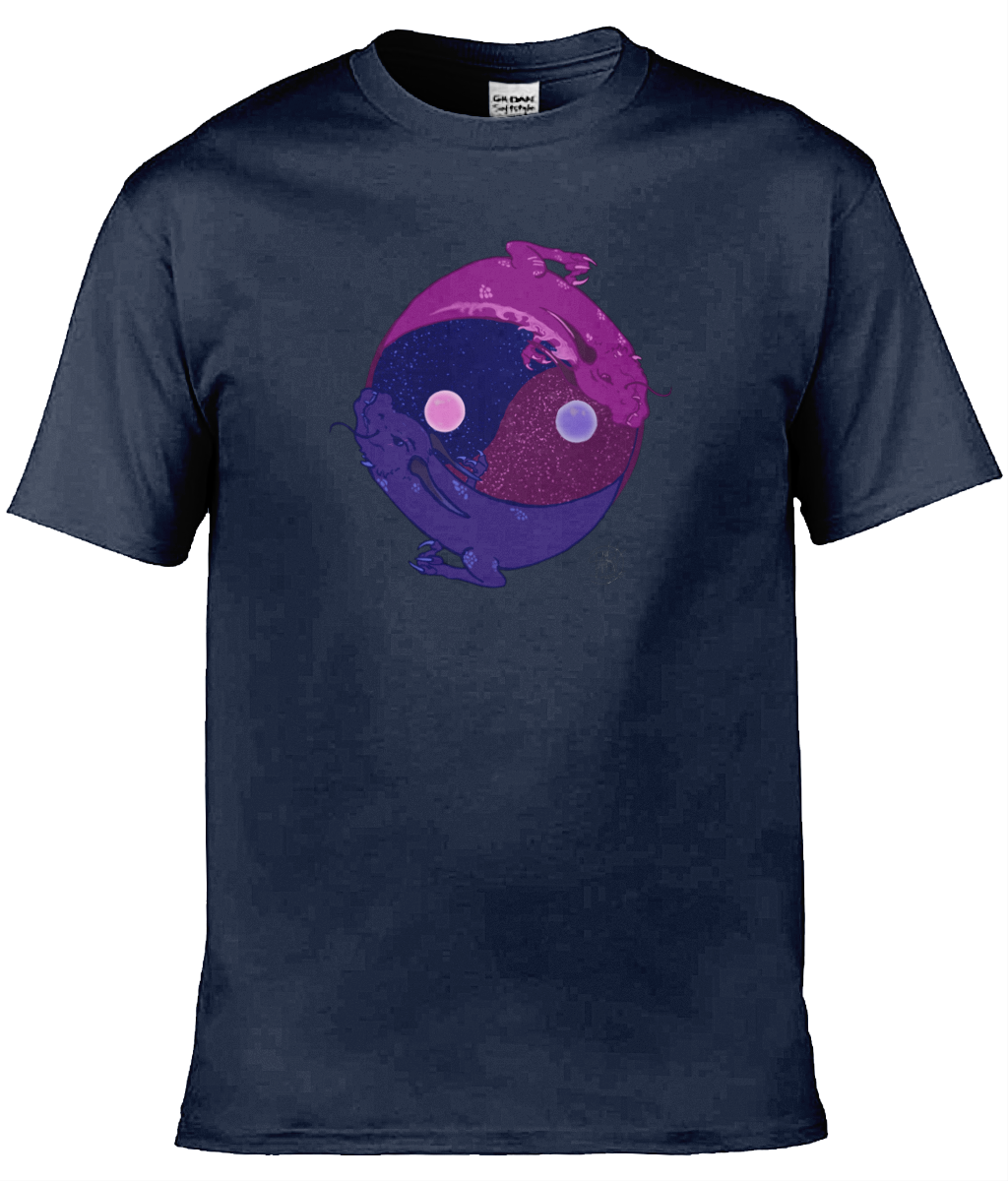 Gildan GD001 Softstyle Adult Ringspun T-Shirt Yin Yang Dragon