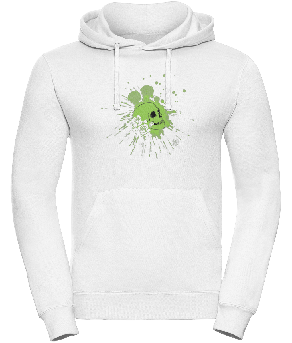 Uneek UC509 Deluxe Hoodie GREEN SKULL & ROSES