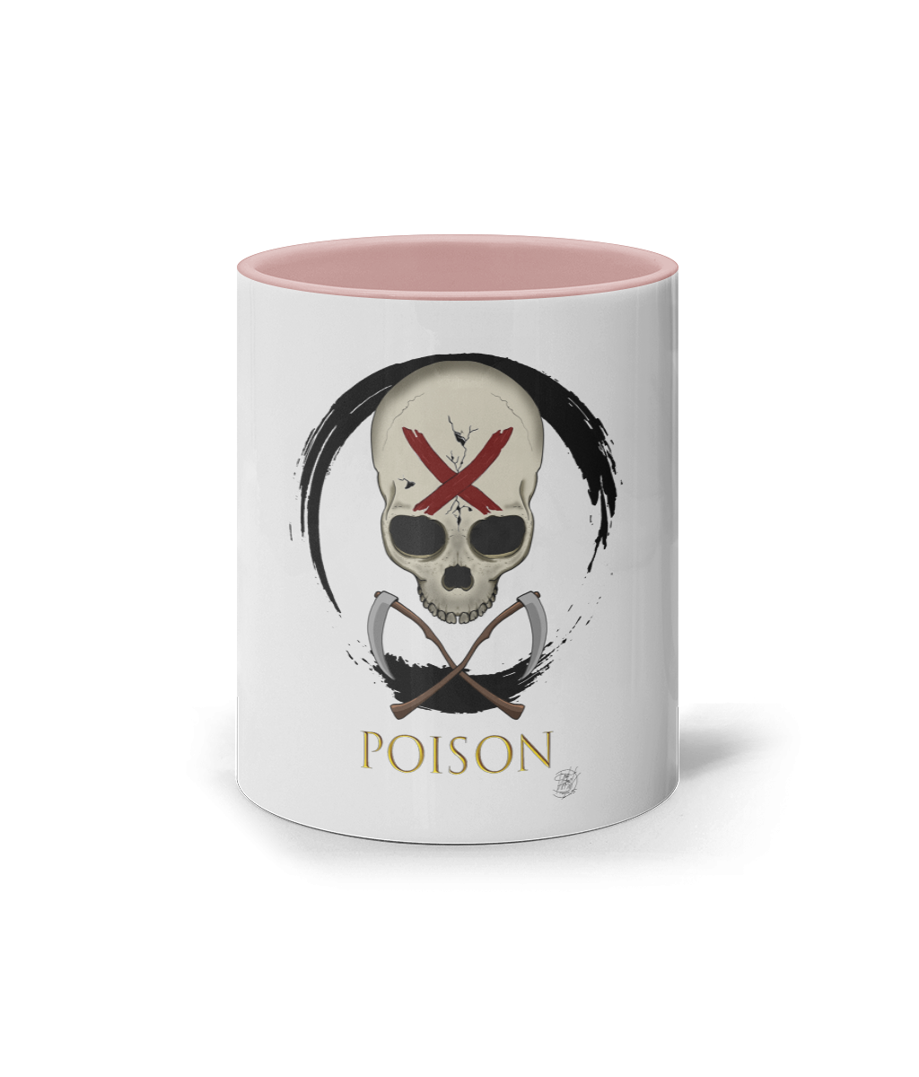 11oz Coloured Inner & Handle Mug Poison Black