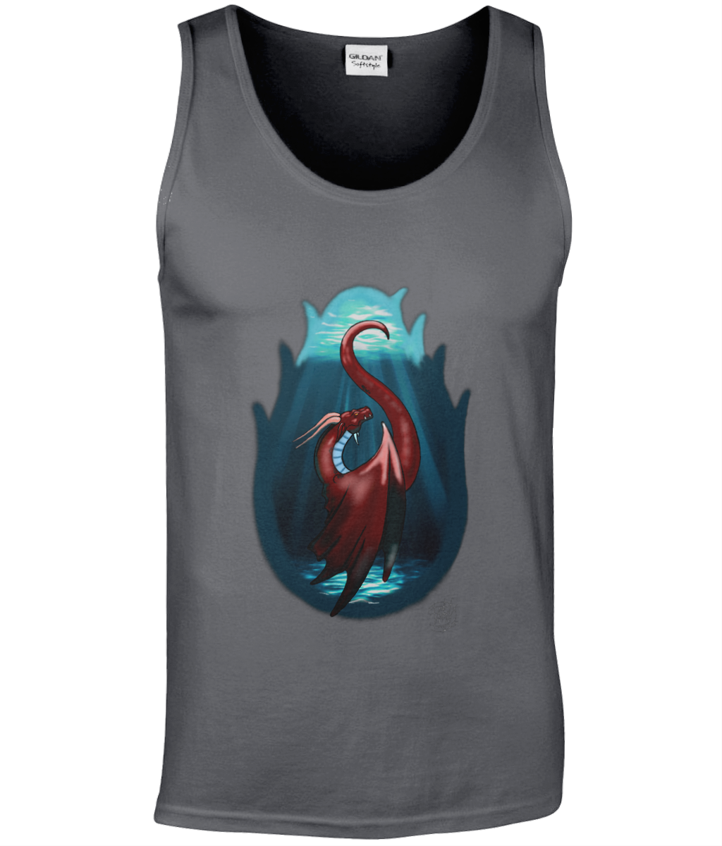 Gildan GD012 Softstyle Adult Tank Top Water Dragon