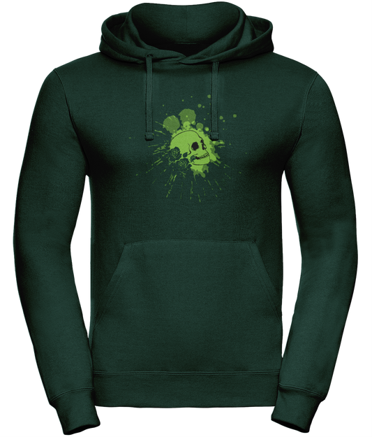 Uneek UC509 Deluxe Hoodie GREEN SKULL & ROSES