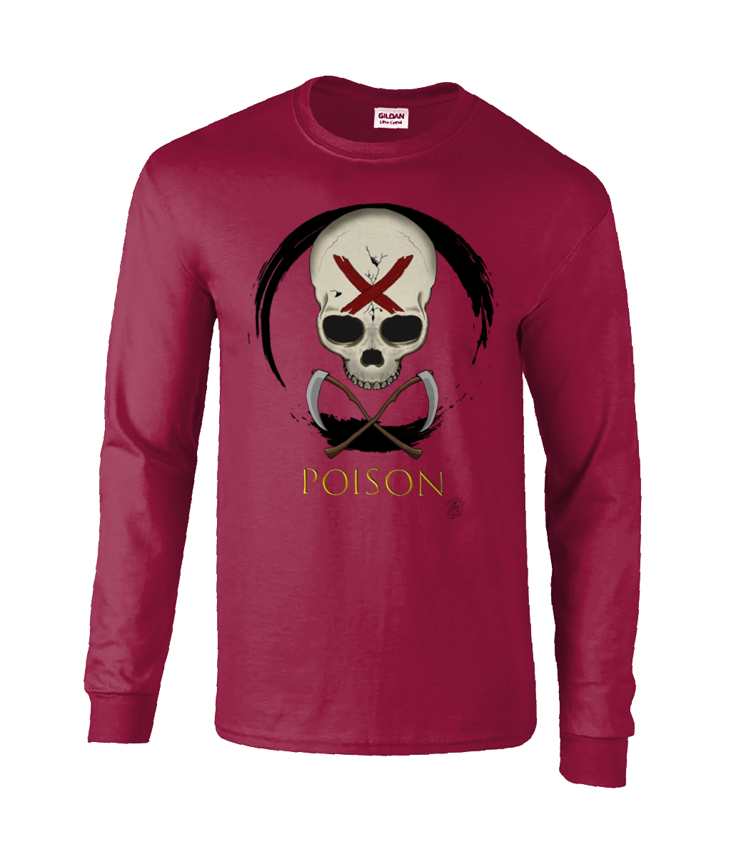 Gildan GD014 Ultra Cotton Adult Long Sleeve T-Shirt Poison Black