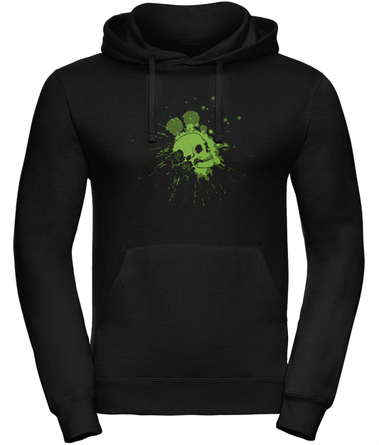 Uneek UC509 Deluxe Hoodie GREEN SKULL & ROSES