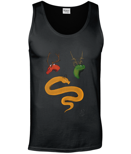 Gildan GD012 Softstyle Adult Tank Top Trio Of Dragons