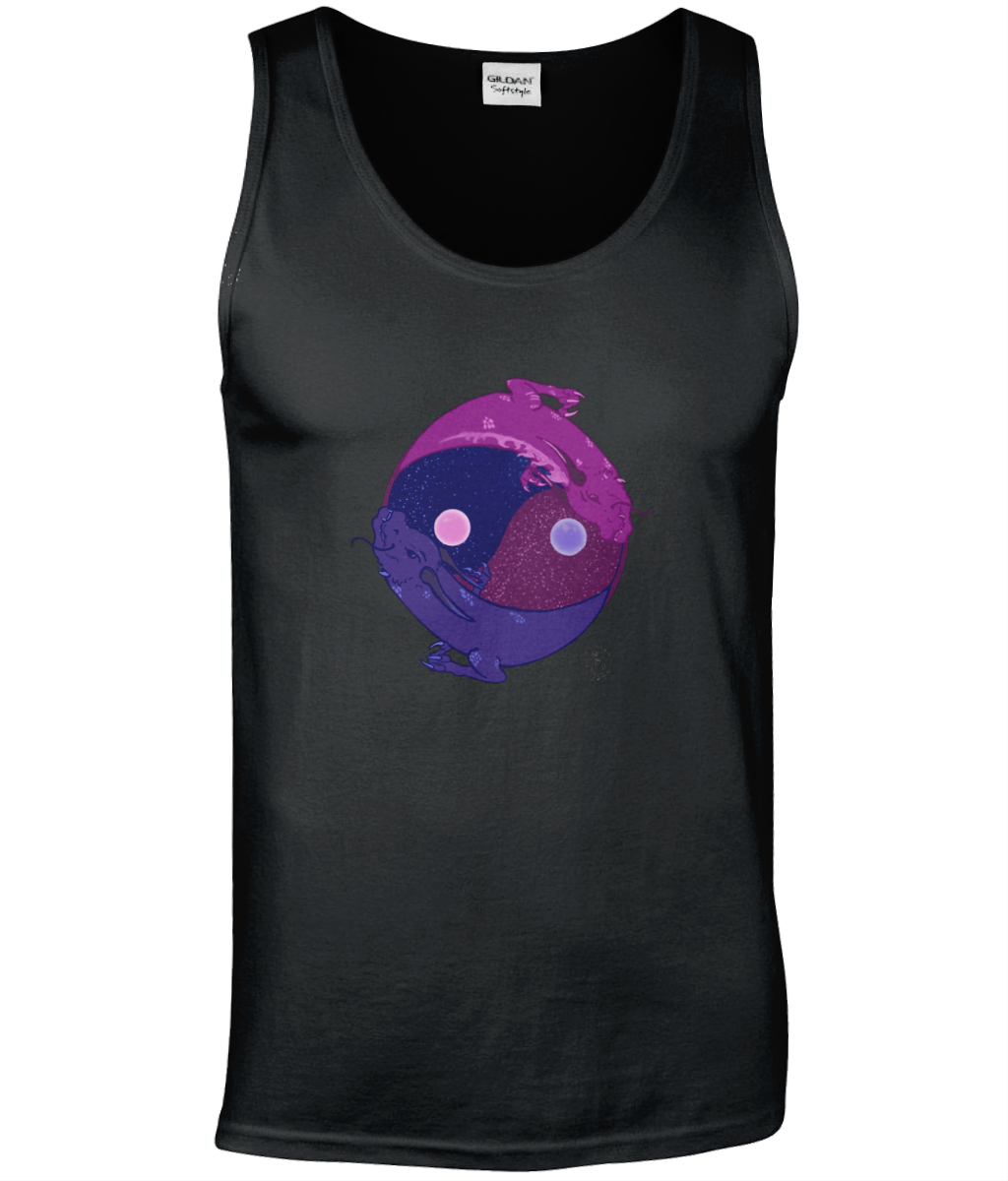 Gildan GD012 Softstyle Adult Tank Top Yin Yang Dragon