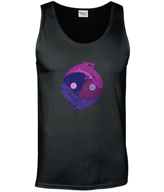 Gildan GD012 Softstyle Adult Tank Top Yin Yang Dragon