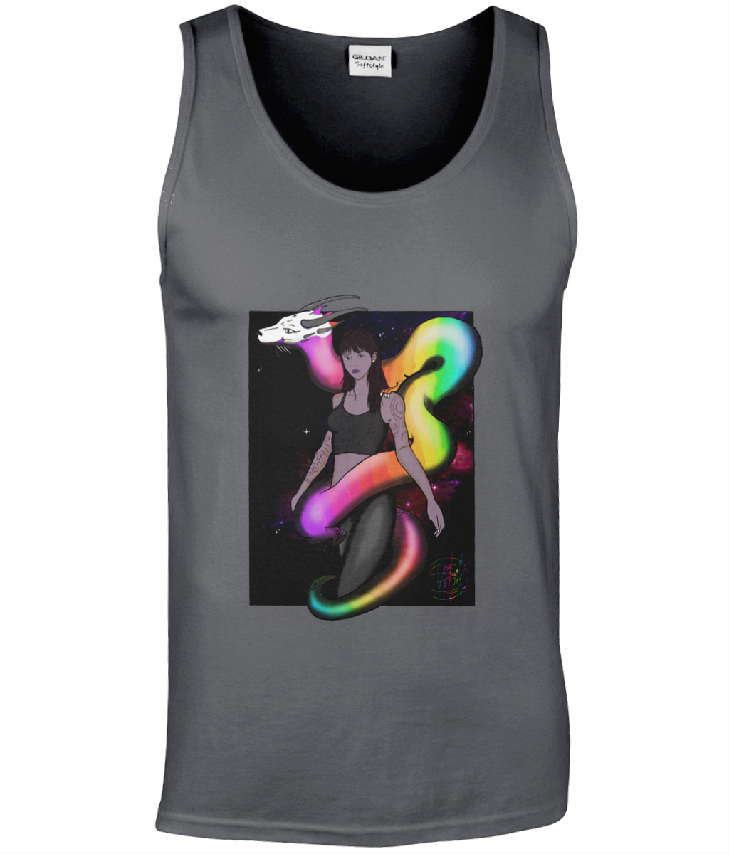 Gildan GD012 Softstyle Adult Tank Top rainbow dragon 23