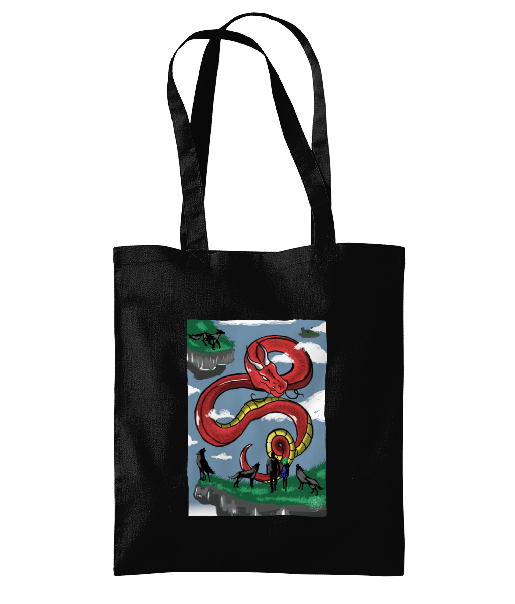 Westford Mill WM261 Organic Premium Cotton Tote Family Dragon 3