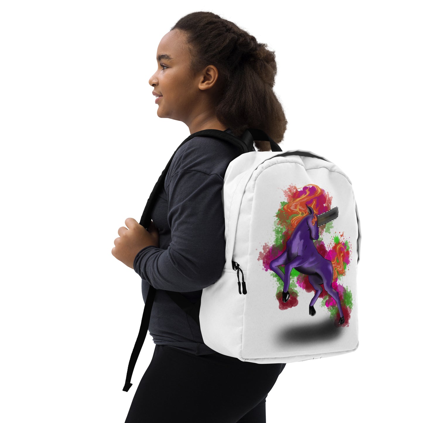 Minimalist Backpack Chainsaw Unicorn