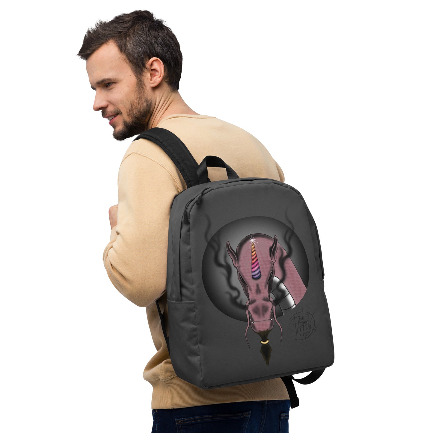 Minimalist Backpack Sparkles The Unicorn Dragon