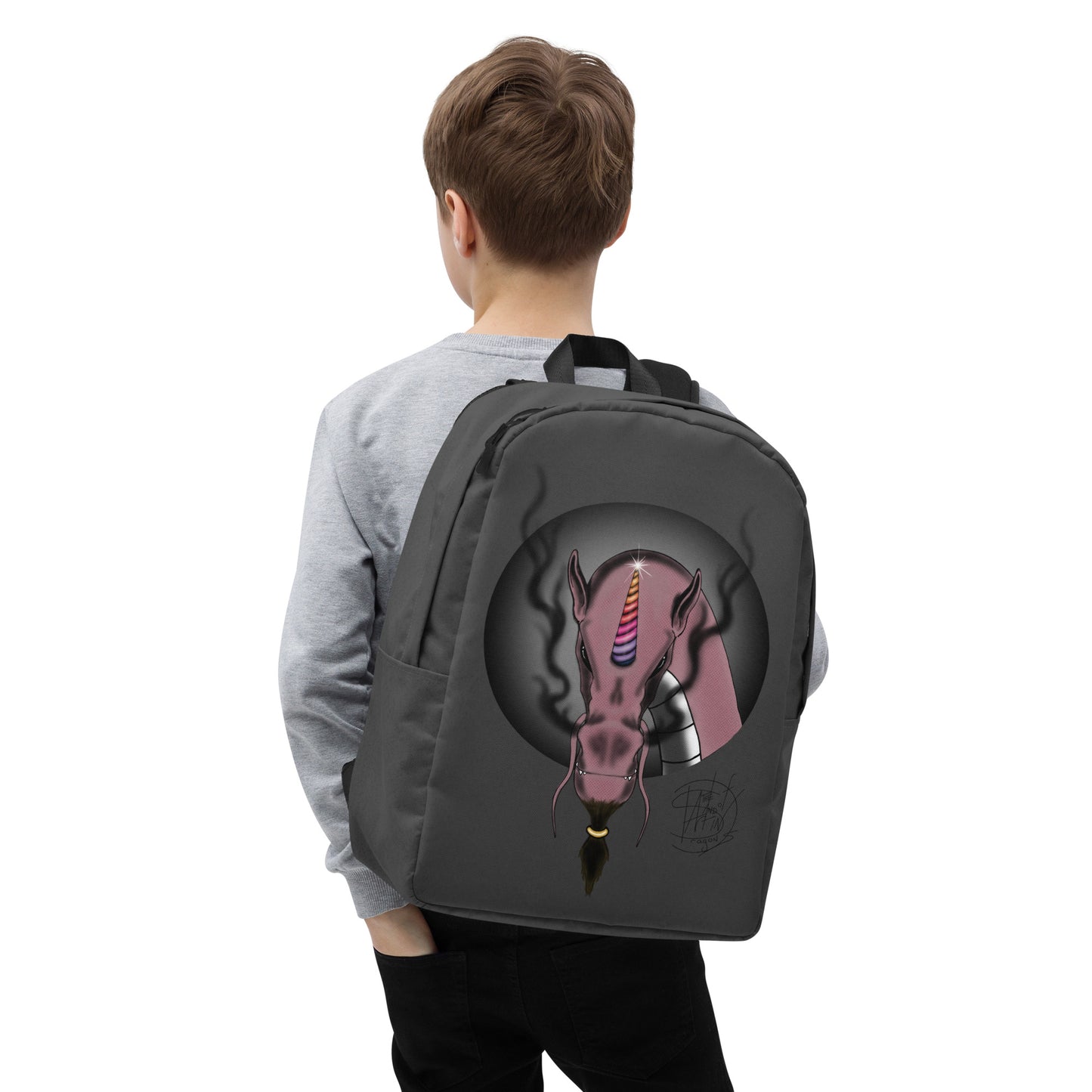 Minimalist Backpack Sparkles The Unicorn Dragon