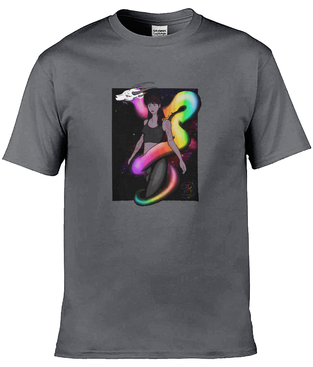 Gildan GD001 Softstyle Adult Ringspun T-Shirt rainbow dragon 23