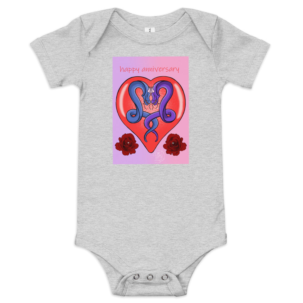 Baby short sleeve one piece Anniversary Dragon